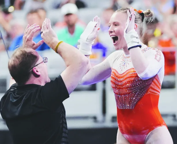American gymnast Carey not ready to give it up yet